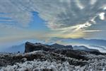 天门山顶霞光