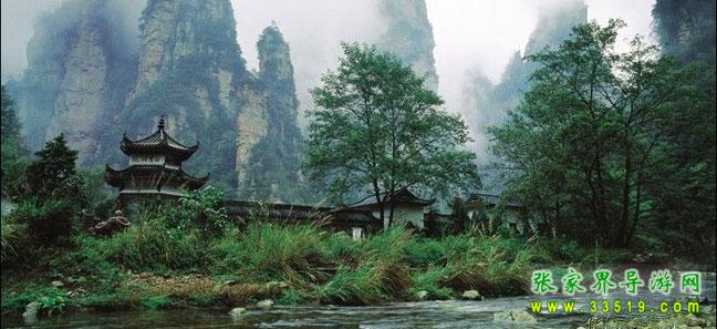 张家界水绕四门胜景