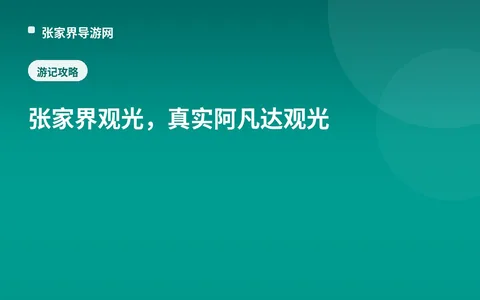 张家界观光，真实阿凡达观光