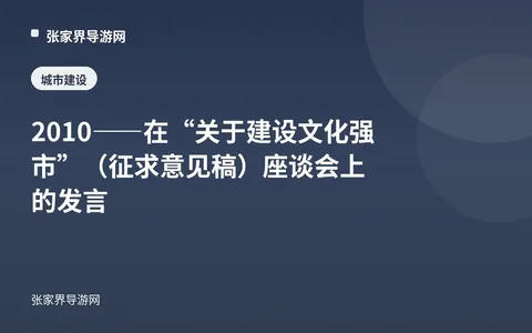2010——在“关于建设文化强市”（征求意见稿）座谈会上的发言