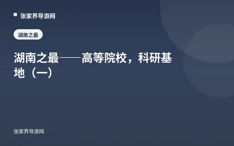 湖南之最——高等院校，科研基地（一）