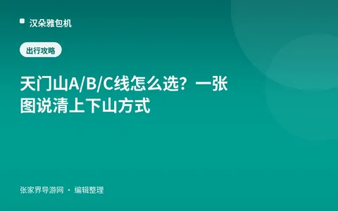 天门山 A/B/C 线怎么选？一张图说清上下山方式