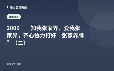 2009——知我张家界、爱我张家界，齐心协力打好“张家界牌”（二）