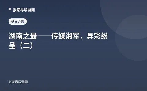湖南之最——传媒湘军，异彩纷呈（二）