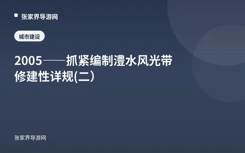 2005——抓紧编制澧水风光带修建性详规(二）