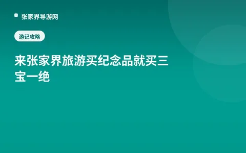 来张家界旅游买纪念品就买三宝一绝