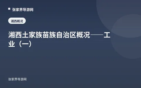 湘西土家族苗族自治区概况——工业（一）