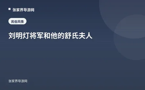 刘明灯将军和他的舒氏夫人