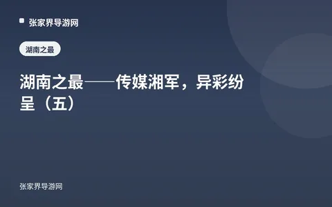 湖南之最——传媒湘军，异彩纷呈（五）