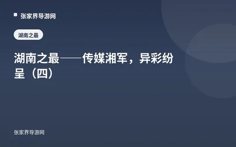 湖南之最——传媒湘军，异彩纷呈（四）