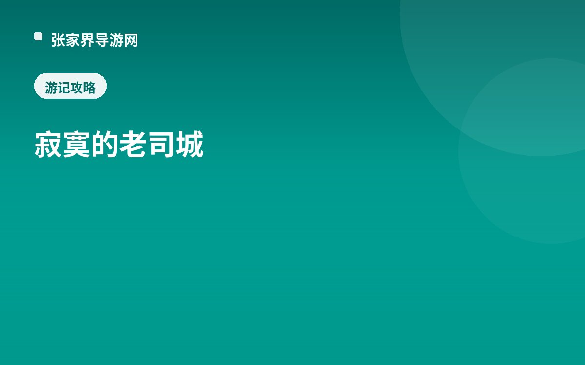 寂寞的老司城