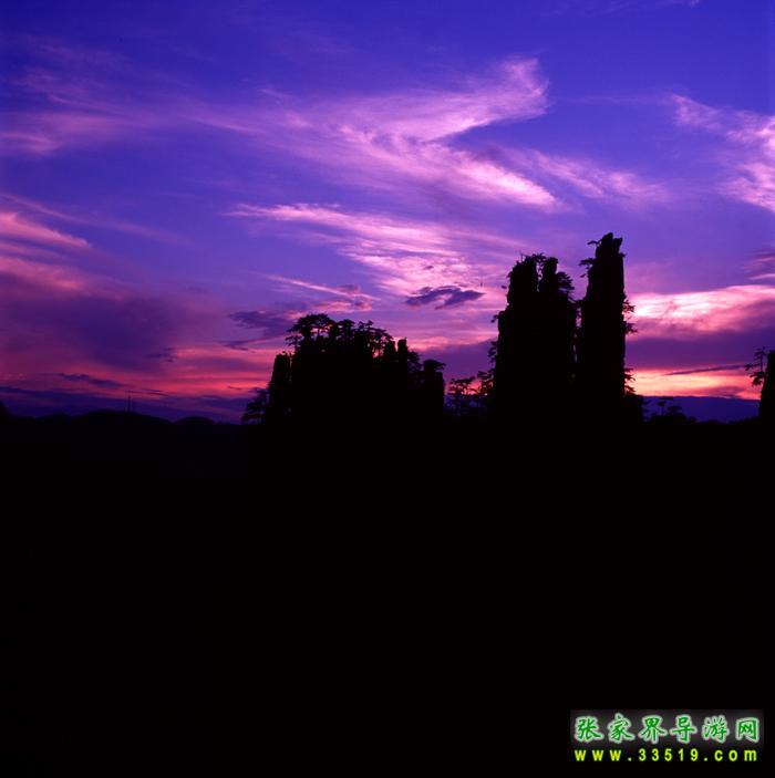 天子山夕阳西下