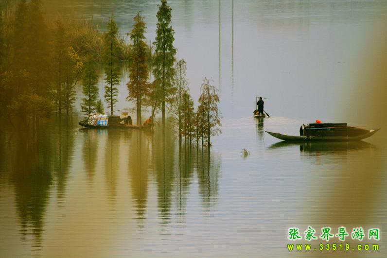 张家界市区汛期景色