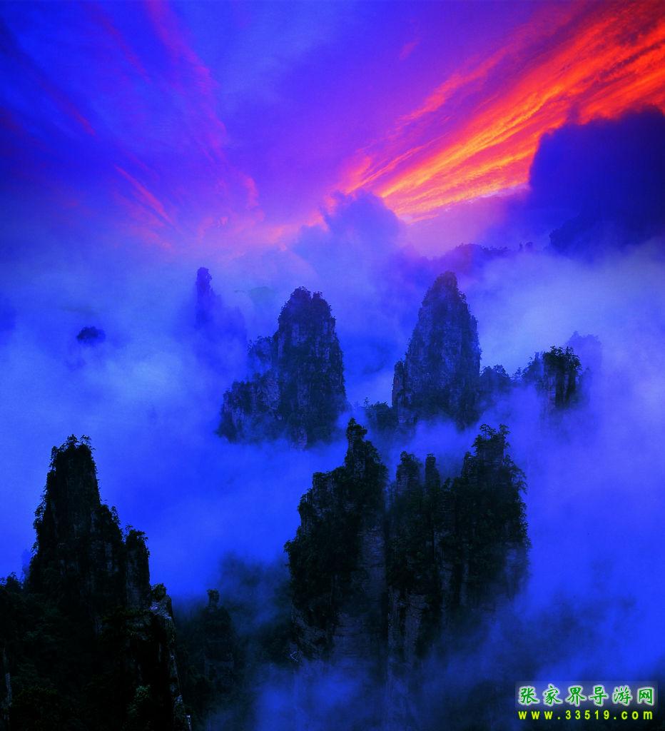天子山霞光