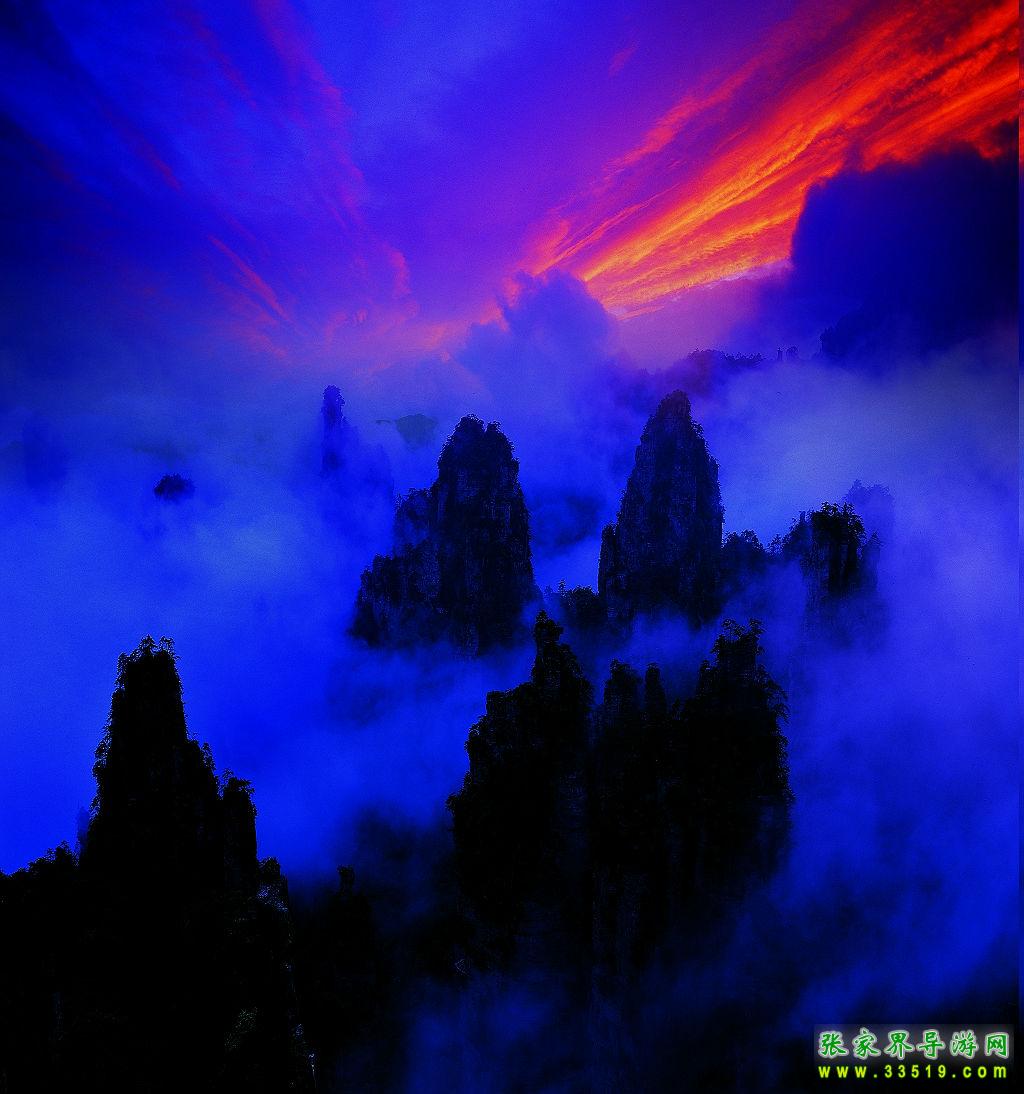 天子山霞光