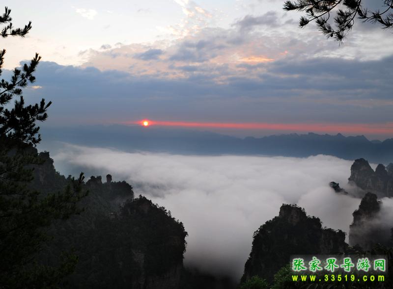 天子山日出
