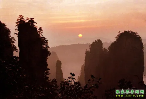 Sunset at Huangshizhai
