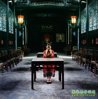Girl in the Old Courtyard