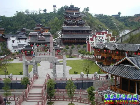 Panorama of Tujia Folk Custom Park